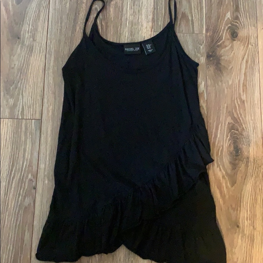 Rachel Zoe ruffle spaghetti strap tank